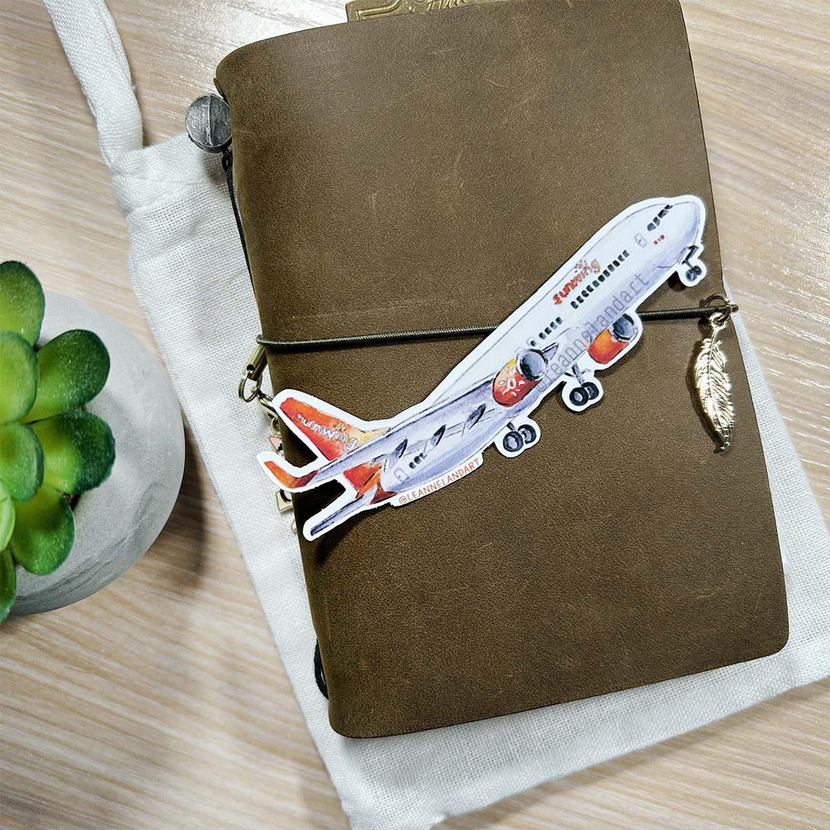 Sunwing Airplane STICKER SET - Large Vinyl Stickers - Airbus