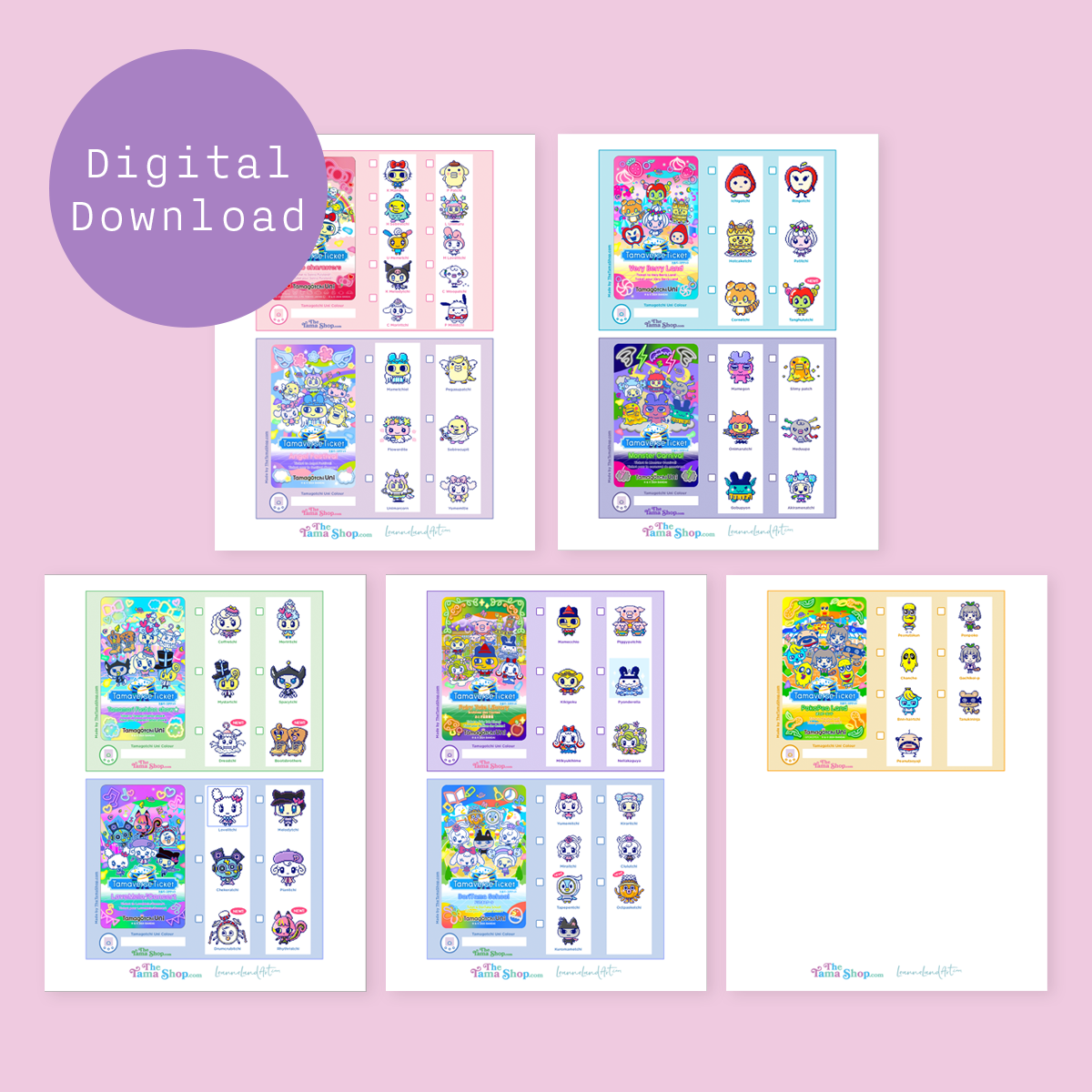 Tamagotchi Tamaverse Tickets Checklist