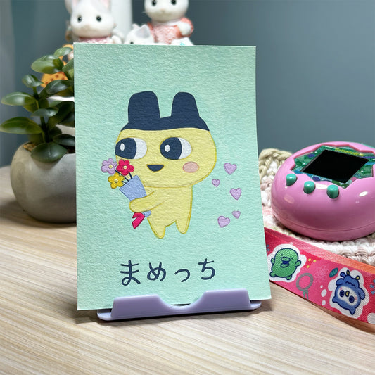 Printable Tamagotchi Art – Mametchi Painting • 3x4” Digital Download