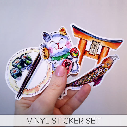 JAPAN STICKER BUNDLE ✩ Large Vinyl Stickers