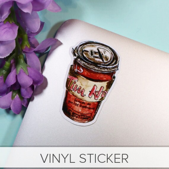 Tim Hortons Coffee STICKER SET - Large Vinyl Stickers