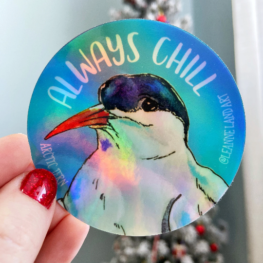 Holographic ARCTIC TERN Vinyl Sticker