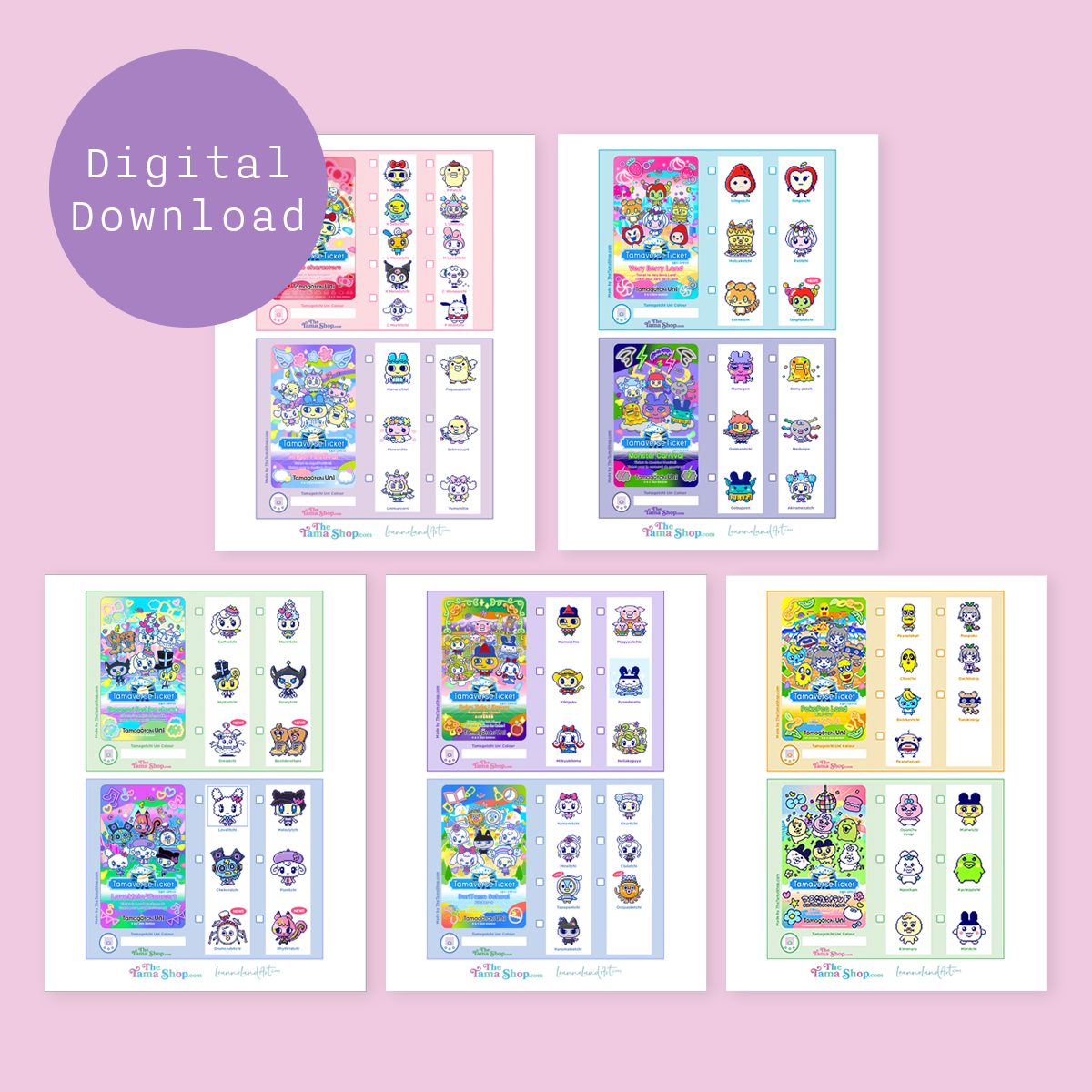 Tamagotchi Tamaverse Tickets Checklist