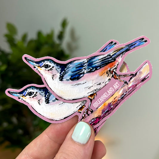 Pink Nuthatch ✩ Sticker Set