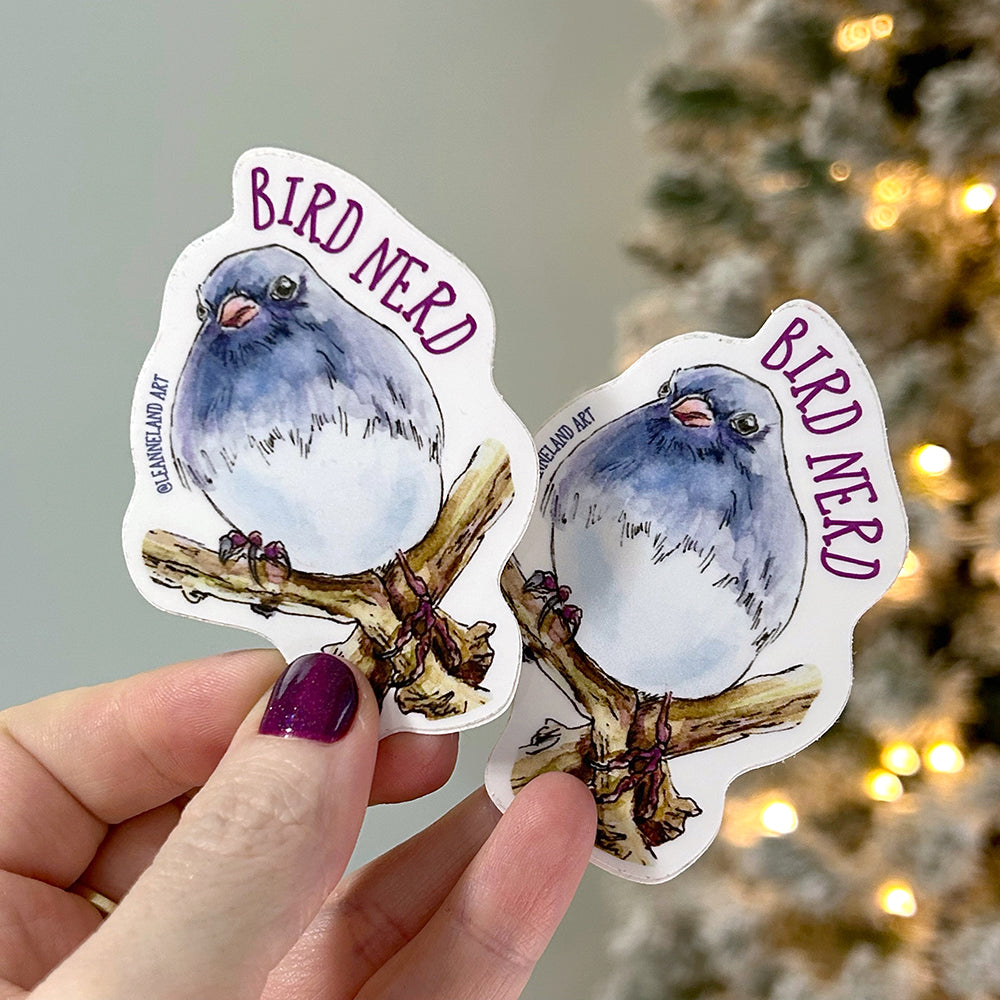 Bug Nerd Sticker Bird Nerd STICKER SET Large Vinyl Stickers – LeanneLandArt