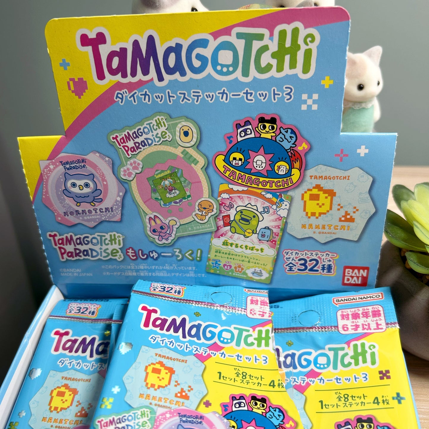 Tamagotchi Paradise Japan STICKER Pack - Pack 3 ✩ Official Collectible