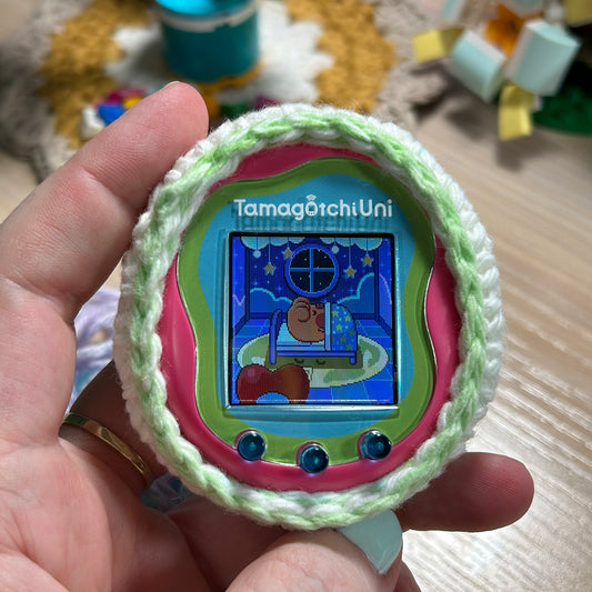 Tamagotchi Uni CASE ✩ Calico White Teal Green