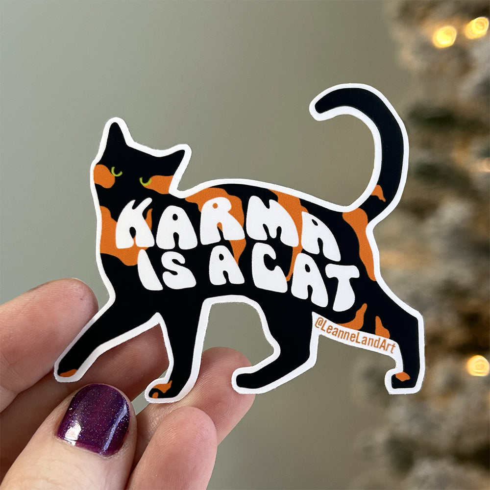 🐈‍⬛ KARMA IS A CAT Sticker ✩ Taylor Swift Inspired 🌙