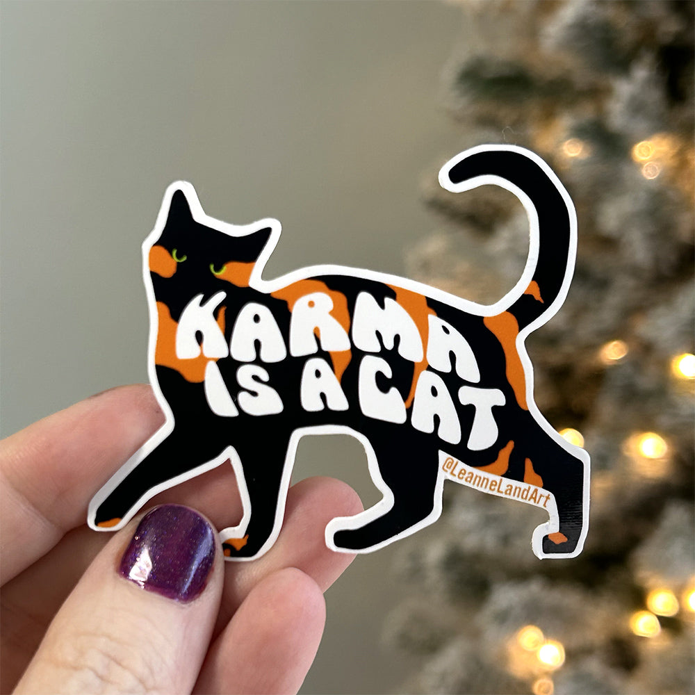 🐈‍⬛ KARMA IS A CAT Sticker ✩ Taylor Swift Inspired 🌙