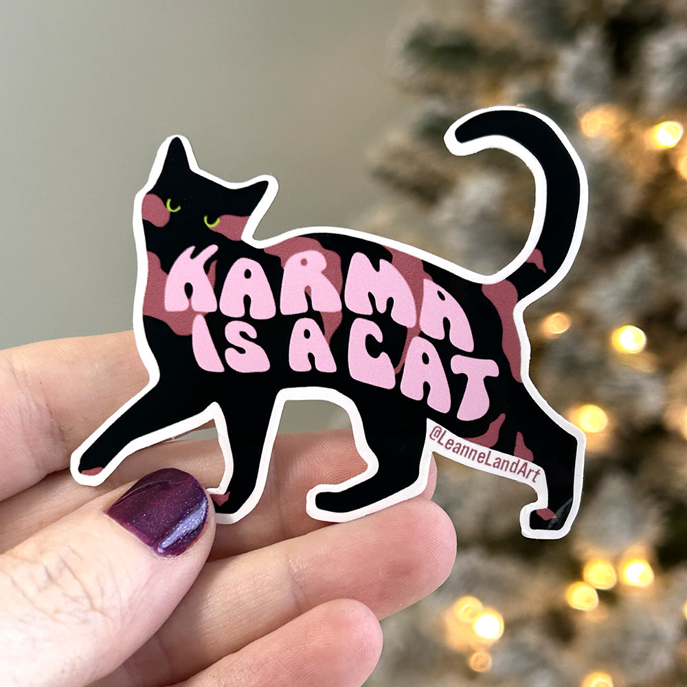 🐈‍⬛ KARMA IS A CAT Sticker ✩ Taylor Swift Inspired 🌙