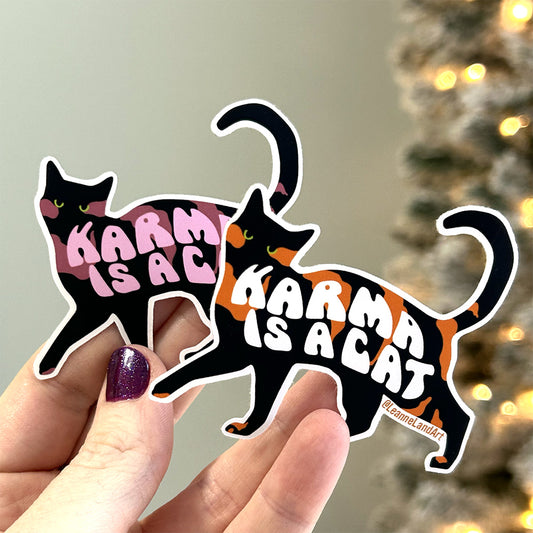 🐈‍⬛ KARMA IS A CAT Sticker ✩ Taylor Swift Inspired 🌙