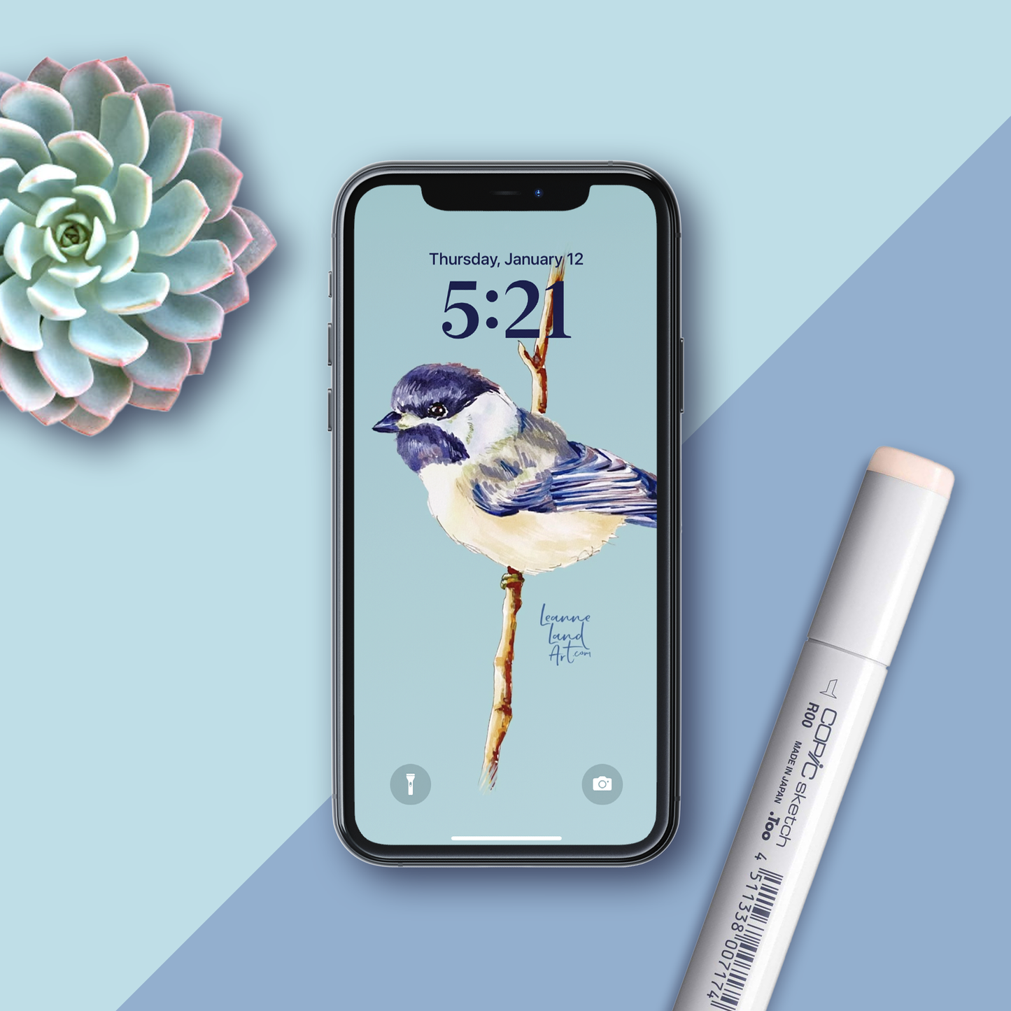 Chickadee • Digital Wallpaper