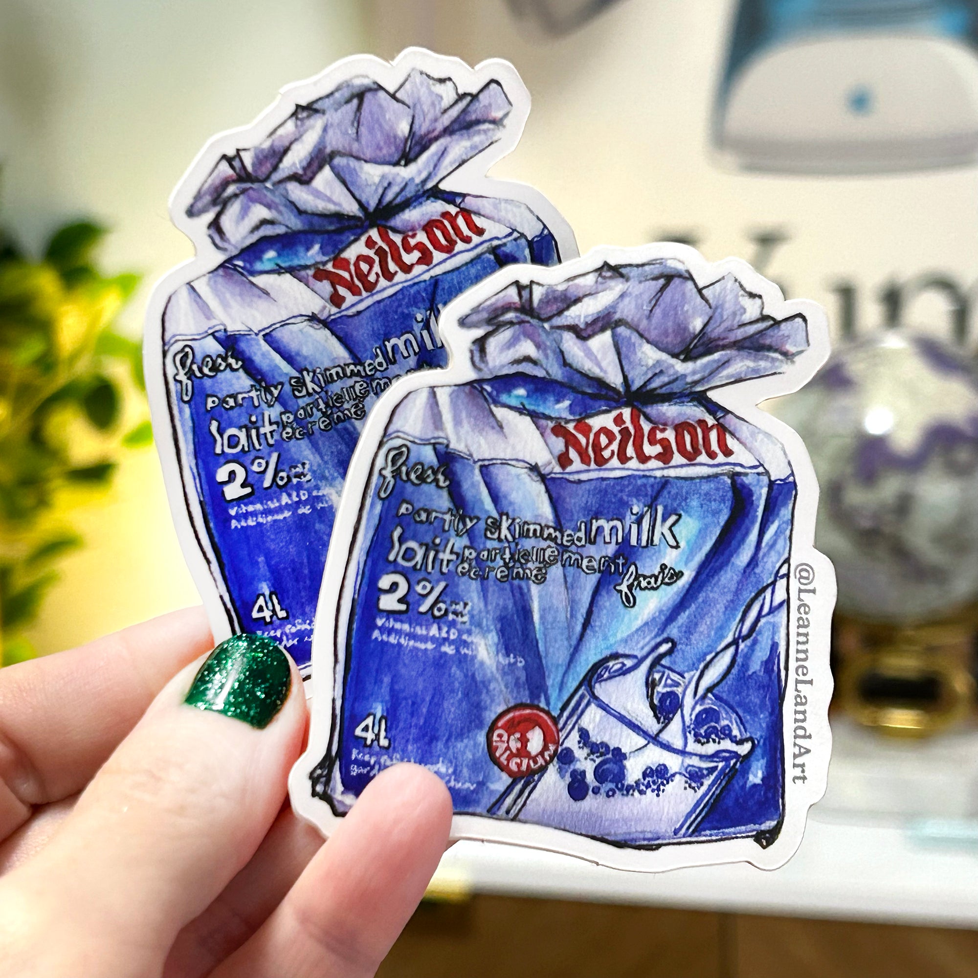 BAGGED MILK Sticker Set – LeanneLandArt