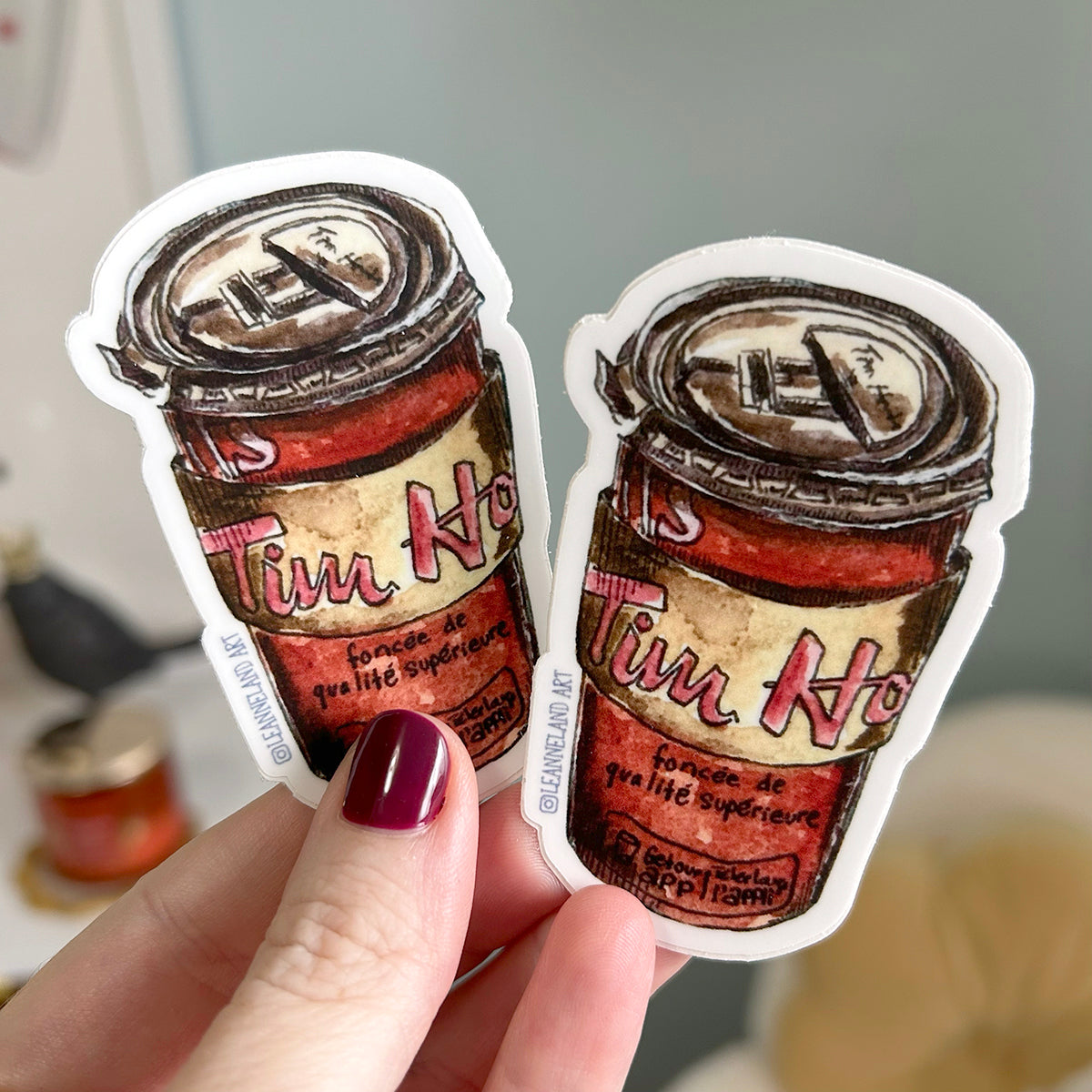 Tim Hortons Coffee STICKER SET - Large Vinyl Stickers