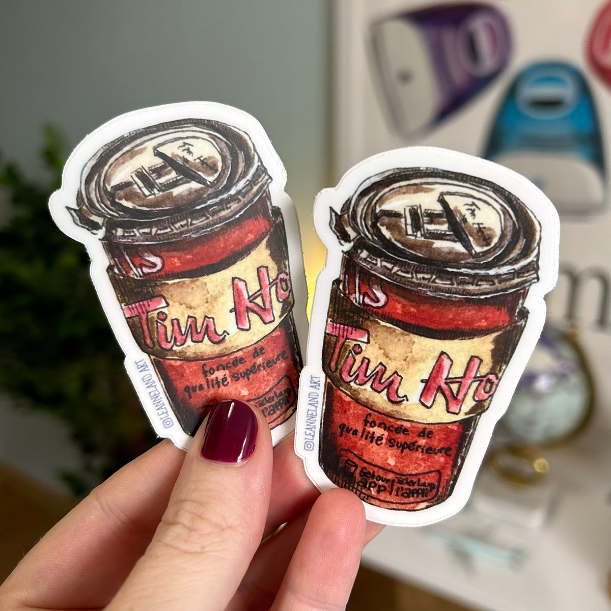 Tim Hortons Coffee STICKER SET - Large Vinyl Stickers