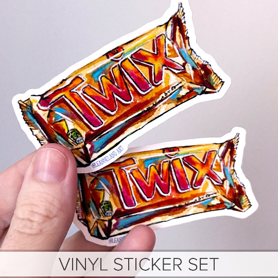 TWIX CANDY BAR ✩ Sticker Set