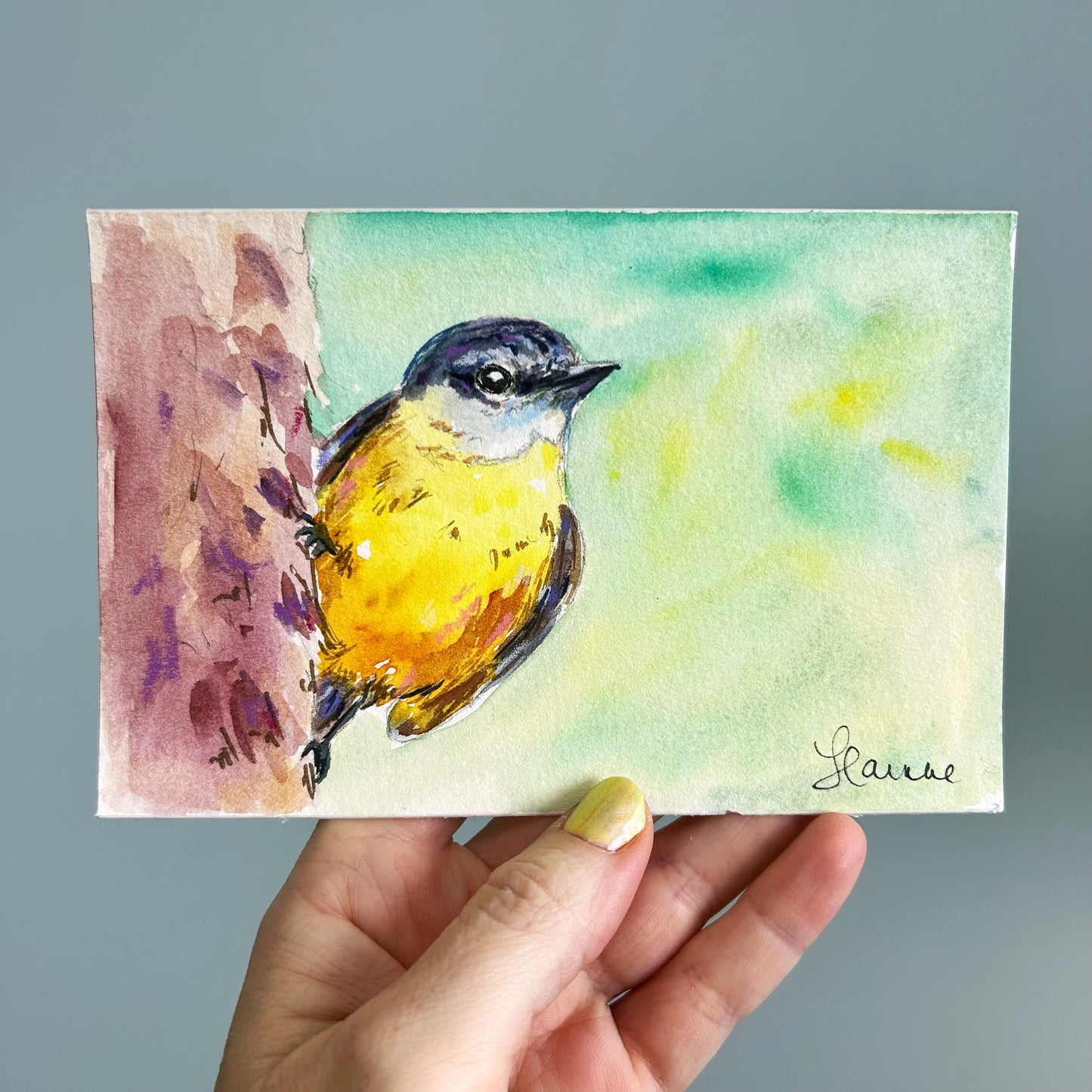 ORIGINAL ✩ Eastern Yellow Robin ✩ Watercolour Painting
