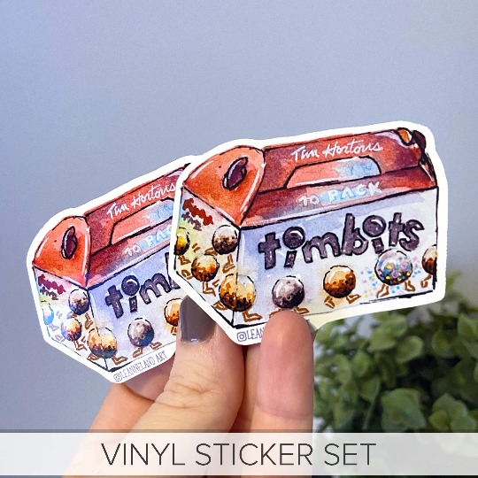 Timbits Tim Hortons STICKER SET - Large Vinyl Stickers