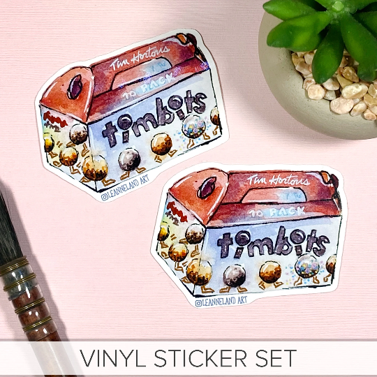 Timbits Tim Hortons STICKER SET - Large Vinyl Stickers